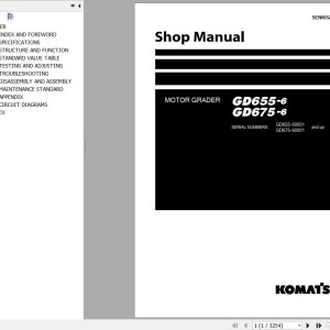 Komatsu GD655-6 GD675-6 Shop Manual SEN06523-13