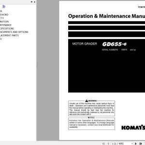 Komatsu GD655-6 Operation & Maintenance Manual TEN01037-04