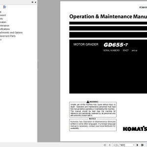 Komatsu GD655-7 Operation & Maintenance Manual PEN01996-00