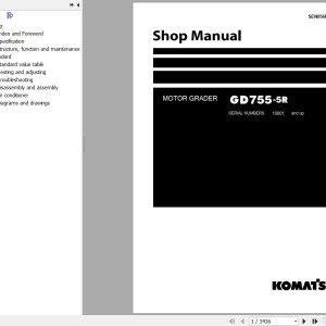 Komatsu GD755-5R Shop Manual SEN05668-07