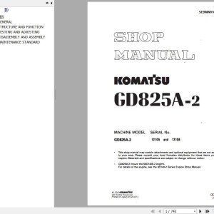 Komatsu GD825A-2 Shop Manual SEBMW010712