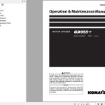 Komatsu GD955-7 Operation & Maintenance Manual TEN01034-03