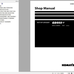 Komatsu GD955-7 Shop Manual SEN06936-00