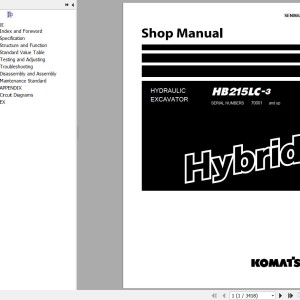Komatsu HB215LC-3 Shop Manual SEN06629-15