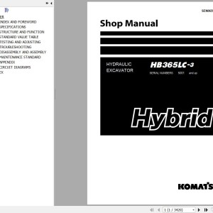 Komatsu HB365LC-3 Shop Manual SEN06598-11