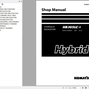 Komatsu HB365LC-3 Shop Manual SEN06598-12
