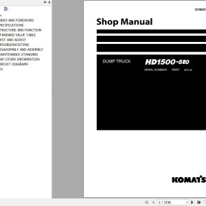 Komatsu HD1500-8E0 Shop Manual SEN06836-12