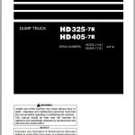 Komatsu HD325-7R HD405-7R Operation & Maintenance Manual PEN00838-13
