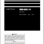 Komatsu HD465-7R -40 degree C Operation & Maintenance Manual PEN01172-09