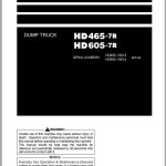 Komatsu HD465-7R HD605-7R Operation & Maintenance Manual PEN01171-10