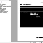 Komatsu HD465-7R HD605-7R Shop Manual SEN02283-20
