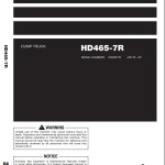 Komatsu HD465-7R Operation & Maintenance Manual LEAMH467R4