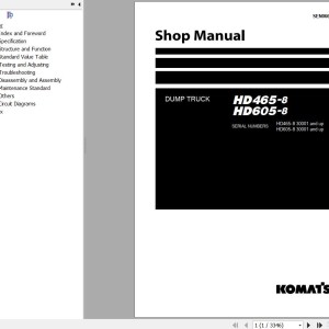 Komatsu HD465-8 HD605-8 Shop Manual SEN06605-22