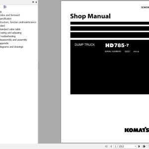 Komatsu HD785-7 Shop Manual SEN05900-19