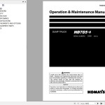 Komatsu HD785-8 Operation & Maintenance Manual TEN01068-02