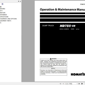 Komatsu HD785-8R Operation & Maintenance Manual PEN01769-03
