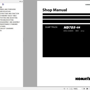Komatsu HD785-8R Shop Manual SEN06819-09