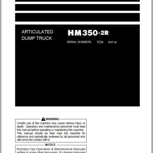 Komatsu HM350-2R Operation & Maintenance Manual PEN00476-22