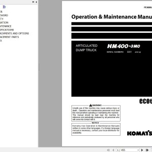 Komatsu HM400-3M0 Operation & Maintenance Manual PEN00645-22