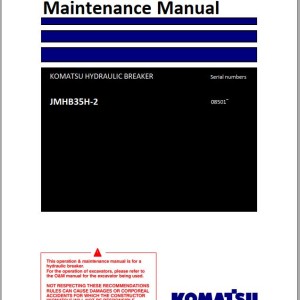 Komatsu JMHB35H-2 Operation & Maintenance Manual PEN01730-00