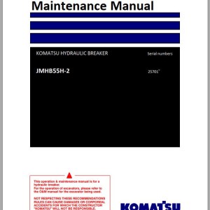 Komatsu JMHB55H-2 Operation & Maintenance Manual PEN01732-00