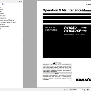 Komatsu PC1250-11R PC1250SP-11R Operation & Maintenance Manual PEN01824-02