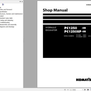 Komatsu PC1250-8R PC1250SP-8R Shop Manual SEN02048-24