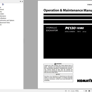 Komatsu PC130-10M0 Operation & Maintenance Manual PEN01495-08