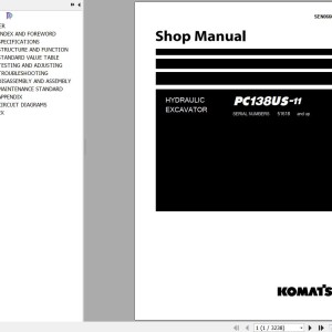 Komatsu PC138US-11 Shop Manual SEN06662-06