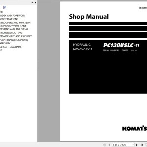 Komatsu PC138USLC-11 Shop Manual SEN06589-15