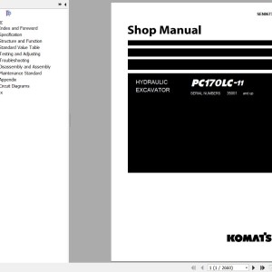 Komatsu PC170LC-11 Shop Manual SEN06735-07
