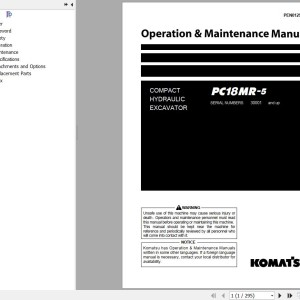 Komatsu PC18MR-5 Operation & Maintenance Manual PEN01296-06