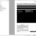 Komatsu PC2000-11R Operation & Maintenance Manual PEN01462-08