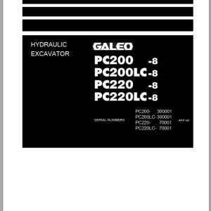 Komatsu PC200LC-8 to PC220LC-8 Shop Manual SEN00084-03
