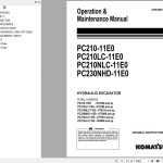 Komatsu PC210-11E0 to PC230NHD-11E0 Operation & Maintenance Manual UENAM01668
