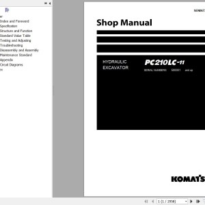 Komatsu PC210LC-11 Shop Manual SEN06734-10
