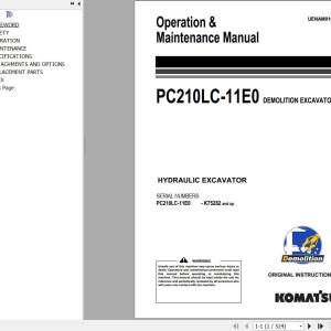 Komatsu PC210LC-11E0 Operation & Maintenance Manual UENAM01675