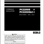 Komatsu PC228US-8 PC228USLC-8 Operation & Maintenance Manual PEN00484-06