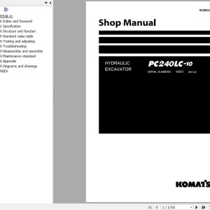 Komatsu PC240LC-10 Shop Manual SEN05538-11
