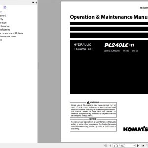 Komatsu PC240LC-11 Operation & Maintenance Manual TEN00894-08