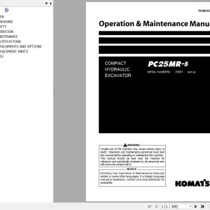 Komatsu PC25MR-5 Operation & Maintenance Manual PEN01836-00
