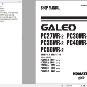 Komatsu PC27 30 35 40 50MR-2 Shop Manual SEBM032405