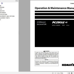 Komatsu PC290LC-11 Operation & Maintenance Manual TEN00892-06