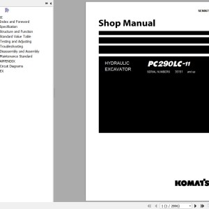 Komatsu PC290LC-11 Shop Manual SEN06759-09