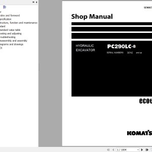 Komatsu PC290LC-8 Shop Manual SEN06728-04