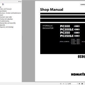 Komatsu PC300-8M0 to PC350LC-8M0 Shop Manual SEN06257-11