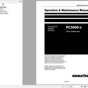 Komatsu PC3000-6 Operation & Maintenance Manual OMM 06386-D-EN-6T2-P1-1.0
