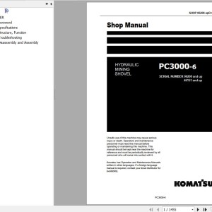 Komatsu PC3000-6 Shop Manual SHOP 06208-upD-GB-04