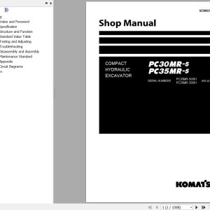 Komatsu PC30MR-5 PC35MR-5 Shop Manual SEN06591-11