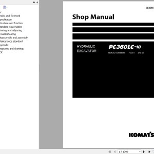 Komatsu PC360LC-10 Shop Manual SEN05619-09